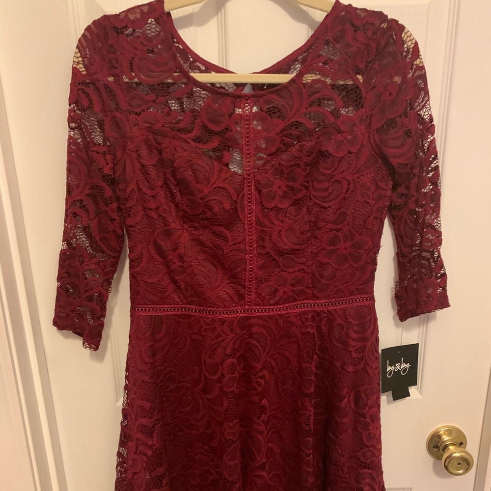 by & by—size 7 juniors lacy dress